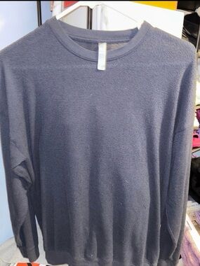 ALO Yoga Heathered Navy Crewneck Pullover